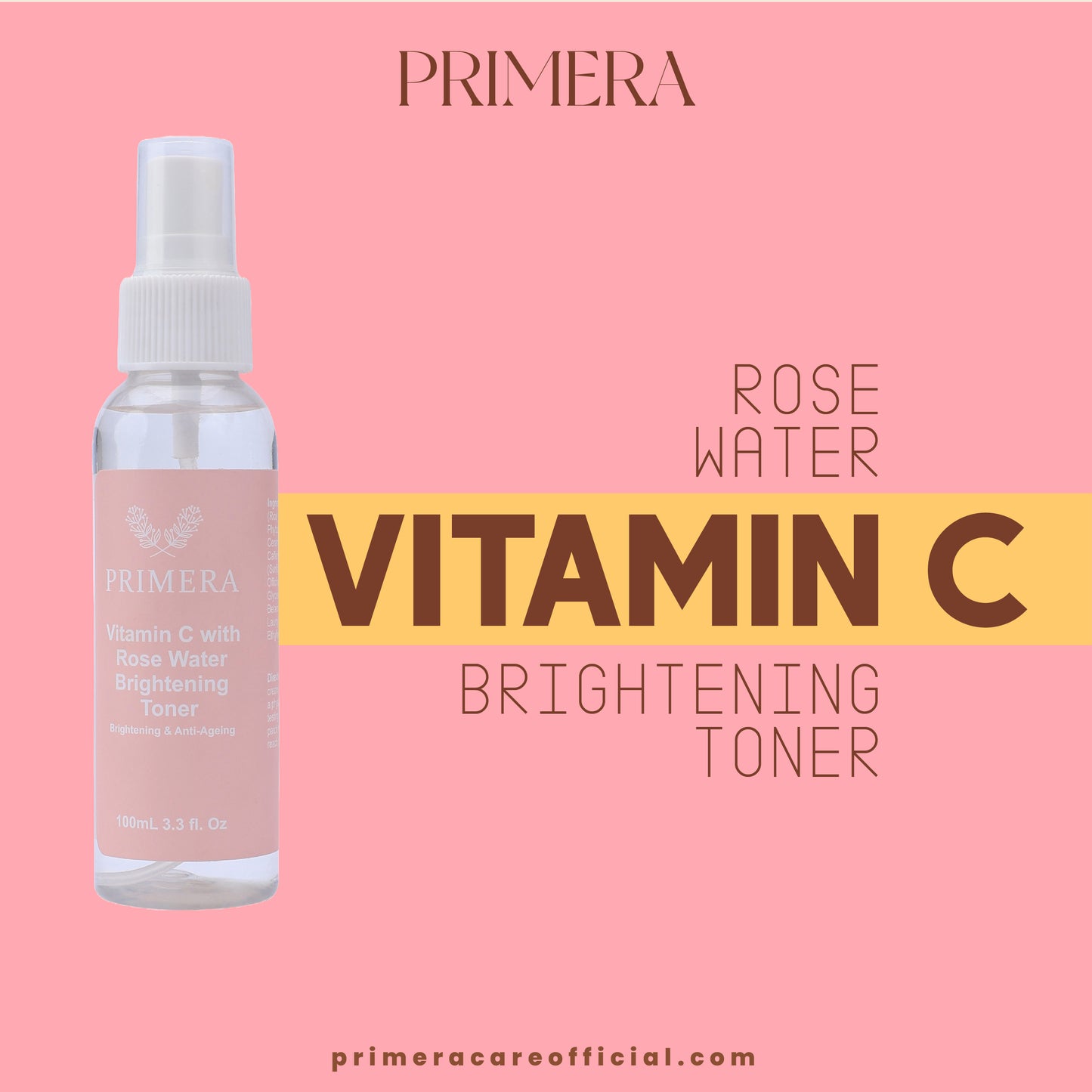 Rose Water + Vitamin C Toner – Hydrate & Brighten